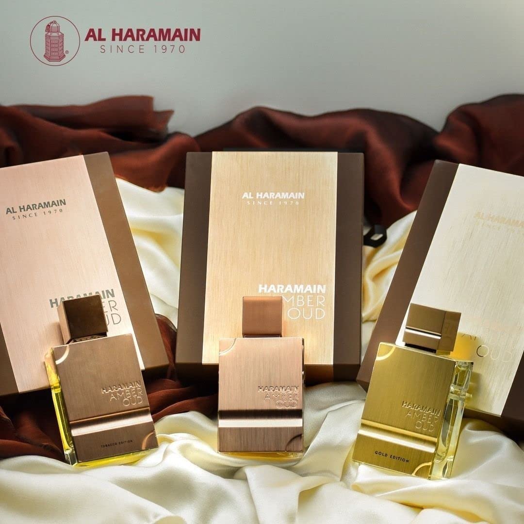 Al Haramain Amber Oud Tobacco Edition Eau de Parfum - Unisex Arabian Fragrance with Tobacco Leaf, Cinnamon, Vanilla & Dried Fruit - Long Lasting Cologne - 2 oz (60 ml) Spray Avelisse