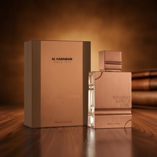 Al Haramain Amber Oud Tobacco Edition Eau de Parfum - Unisex Arabian Fragrance with Tobacco Leaf, Cinnamon, Vanilla & Dried Fruit - Long Lasting Cologne - 2 oz (60 ml) Spray Avelisse