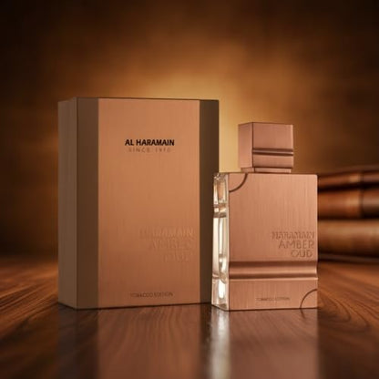 Al Haramain Amber Oud Tobacco Edition Eau de Parfum - Unisex Arabian Fragrance with Tobacco Leaf, Cinnamon, Vanilla & Dried Fruit - Long Lasting Cologne - 2 oz (60 ml) Spray Avelisse