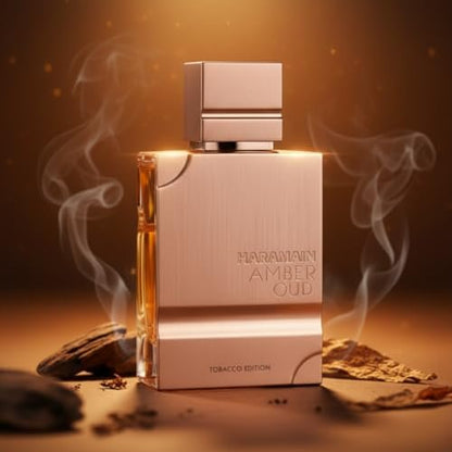 Al Haramain Amber Oud Tobacco Edition Eau de Parfum - Unisex Arabian Fragrance with Tobacco Leaf, Cinnamon, Vanilla & Dried Fruit - Long Lasting Cologne - 2 oz (60 ml) Spray Avelisse