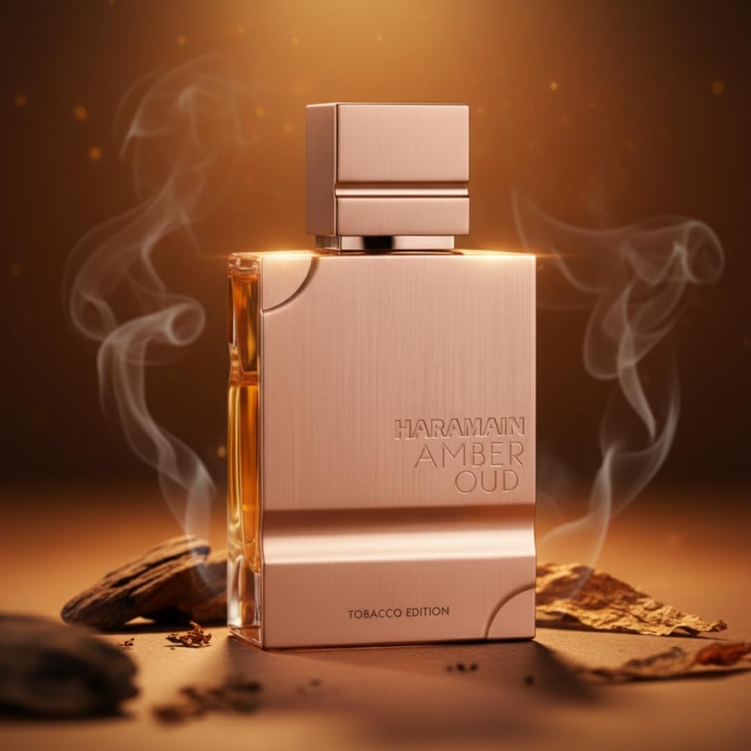 Al Haramain Amber Oud Tobacco Edition Eau de Parfum - Unisex Arabian Fragrance with Tobacco Leaf, Cinnamon, Vanilla & Dried Fruit - Long Lasting Cologne - 2 oz (60 ml) Spray Avelisse