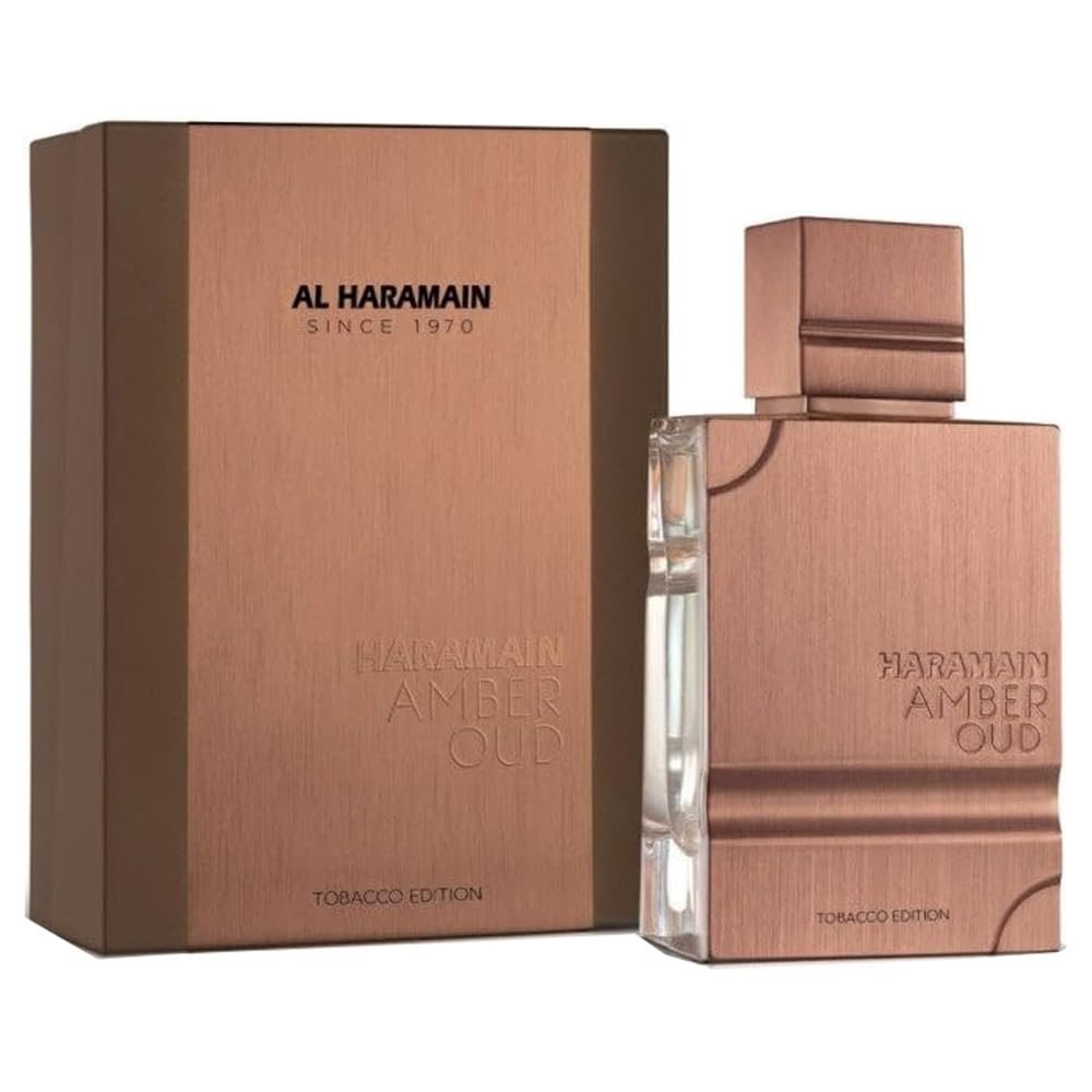 Al Haramain Amber Oud Tobacco Edition Eau de Parfum - Unisex Arabian Fragrance with Tobacco Leaf, Cinnamon, Vanilla & Dried Fruit - Long Lasting Cologne - 2 oz (60 ml) Spray Avelisse