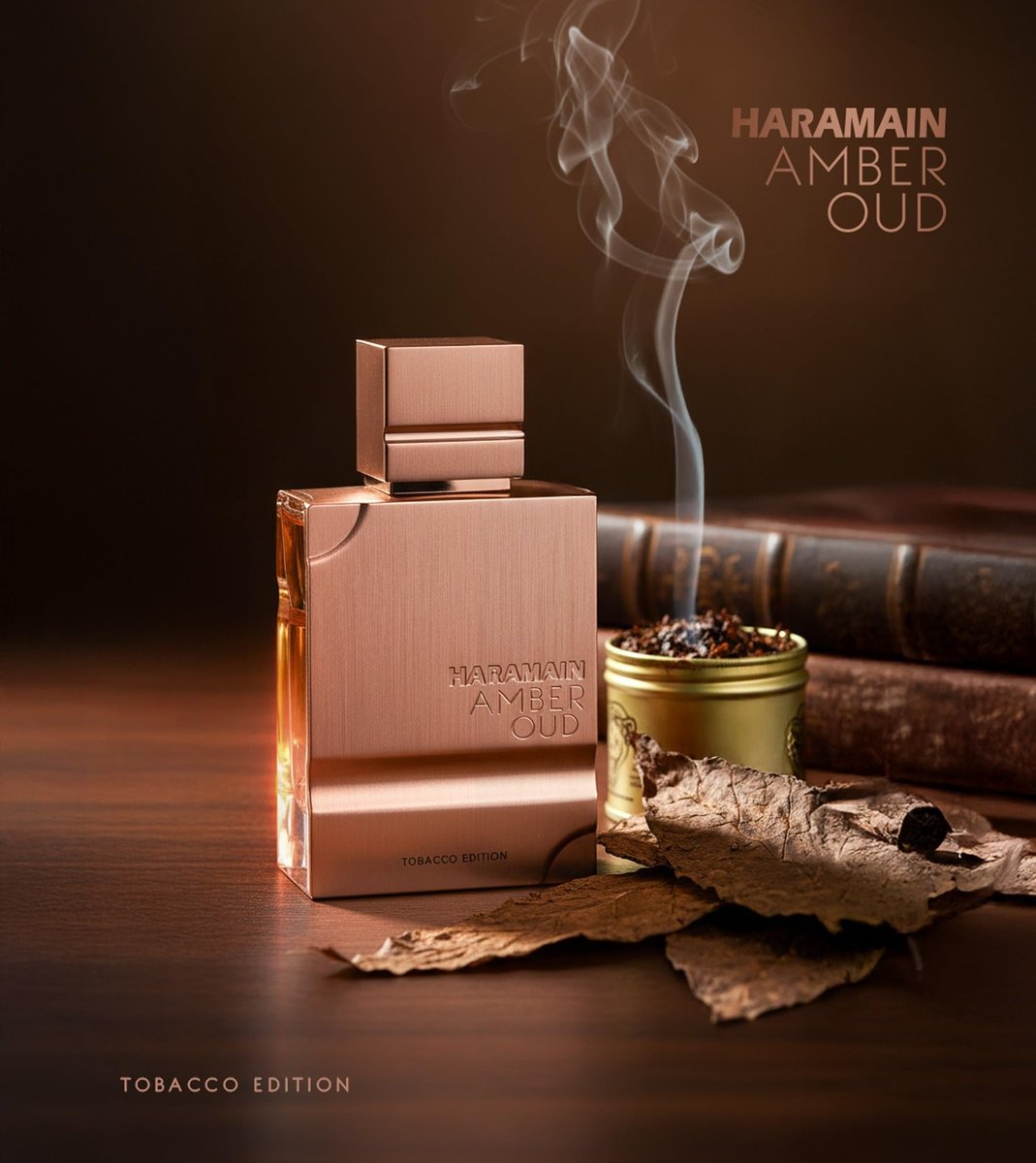 Al Haramain Amber Oud Tobacco Edition Eau de Parfum - Unisex Arabian Fragrance with Tobacco Leaf, Cinnamon, Vanilla & Dried Fruit - Long Lasting Cologne - 2 oz (60 ml) Spray Avelisse