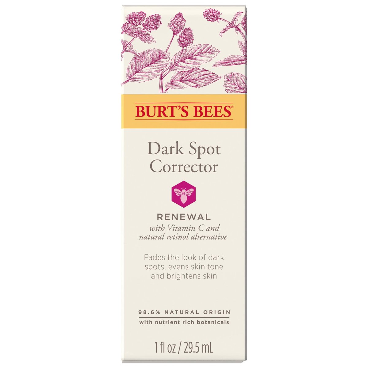 Burt's Bees Renewal Dark Spot Corrector – Natural Retinol Alternative & Vitamin C Serum, Reduces Dark Spots & Uneven Skin Tone, 98.6% Natural Origin, 1 fl oz Avelisse