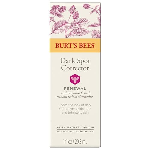 Burt's Bees Renewal Dark Spot Corrector – Natural Retinol Alternative & Vitamin C Serum, Reduces Dark Spots & Uneven Skin Tone, 98.6% Natural Origin, 1 fl oz Avelisse