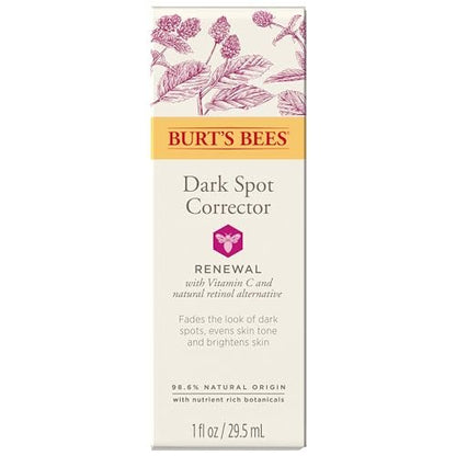 Burt's Bees Renewal Dark Spot Corrector – Natural Retinol Alternative & Vitamin C Serum, Reduces Dark Spots & Uneven Skin Tone, 98.6% Natural Origin, 1 fl oz Avelisse