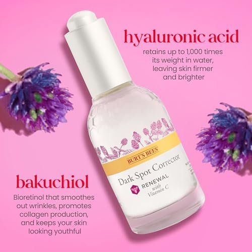 Burt's Bees Renewal Dark Spot Corrector – Natural Retinol Alternative & Vitamin C Serum, Reduces Dark Spots & Uneven Skin Tone, 98.6% Natural Origin, 1 fl oz Avelisse