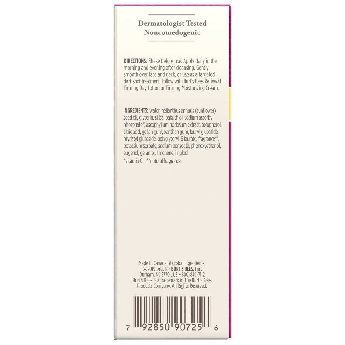 Burt's Bees Renewal Dark Spot Corrector – Natural Retinol Alternative & Vitamin C Serum, Reduces Dark Spots & Uneven Skin Tone, 98.6% Natural Origin, 1 fl oz Avelisse