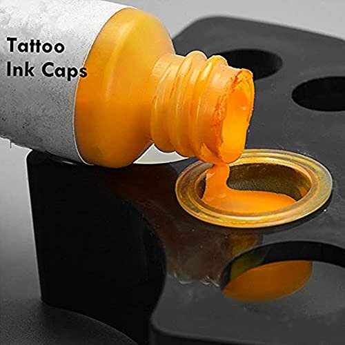 Joylife 300PCS Disposable Tattoo Ink Cups, 14mm Medium Pigment Cups for Tattoo Kits and Supplies - görsel 13