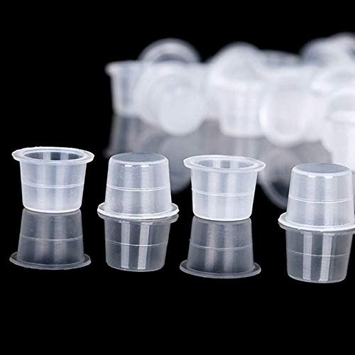 Joylife 300PCS Disposable Tattoo Ink Cups, 14mm Medium Pigment Cups for Tattoo Kits and Supplies - görsel 5