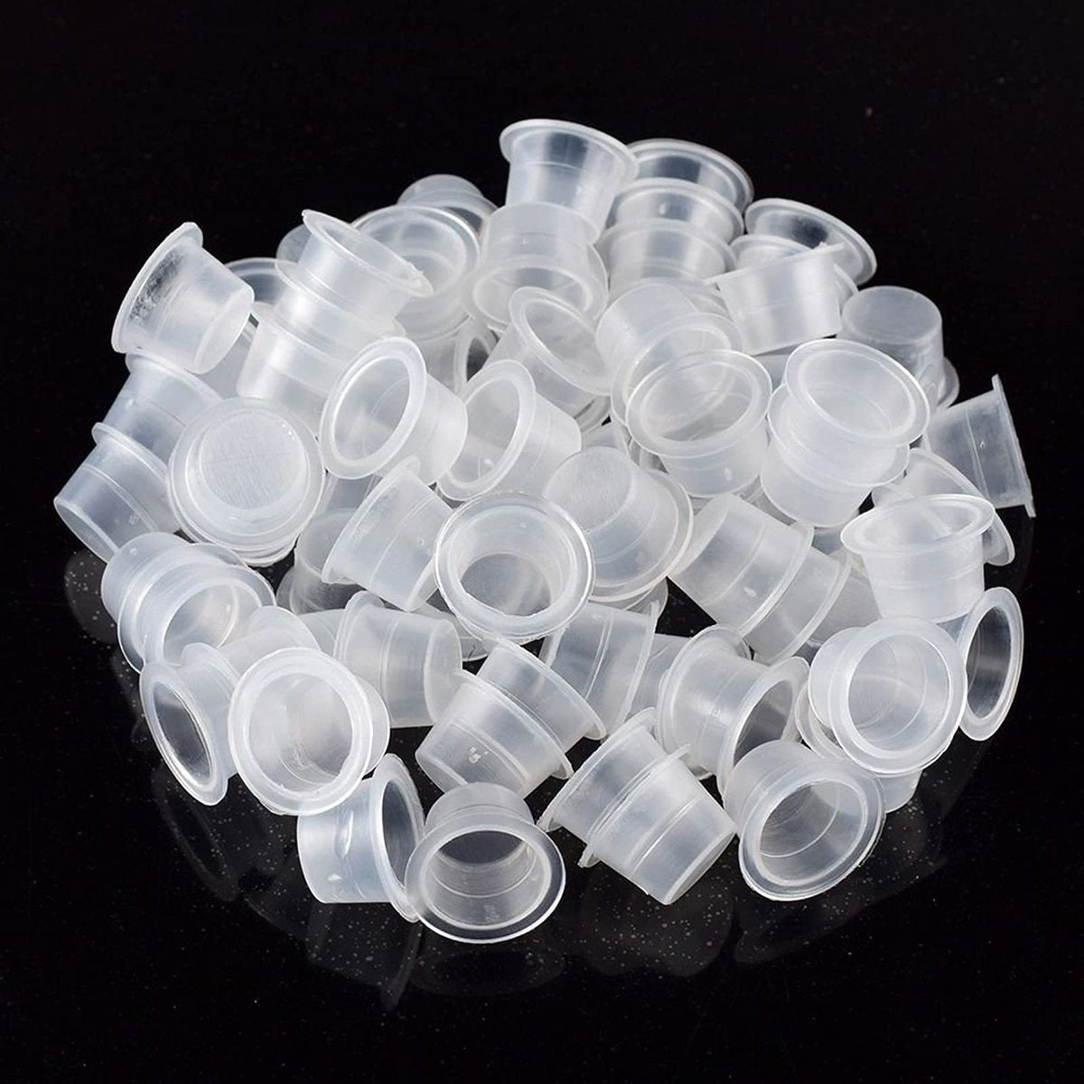 Joylife 300PCS Disposable Tattoo Ink Cups, 14mm Medium Pigment Cups for Tattoo Kits and Supplies - görsel 2