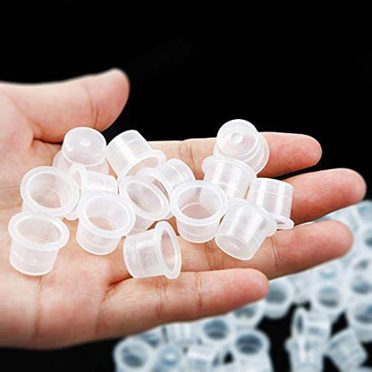Joylife 300PCS Disposable Tattoo Ink Cups, 14mm Medium Pigment Cups for Tattoo Kits and Supplies