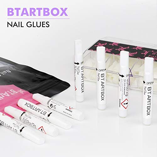 BTArtbox Nail Glue for Acrylic Nails and Press On Nails – 8 Pack Super Bond Adhesive for Fake Nails Tips, Long Lasting, 0.07 oz Each - görsel 14