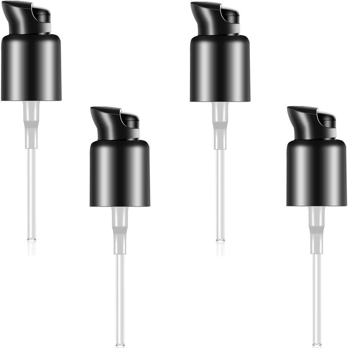 Boao 4-Pack Replacement Foundation Pump – Black Plastic Cosmetic Liquid Makeup Bottle Pump for Dispensers - görsel 1