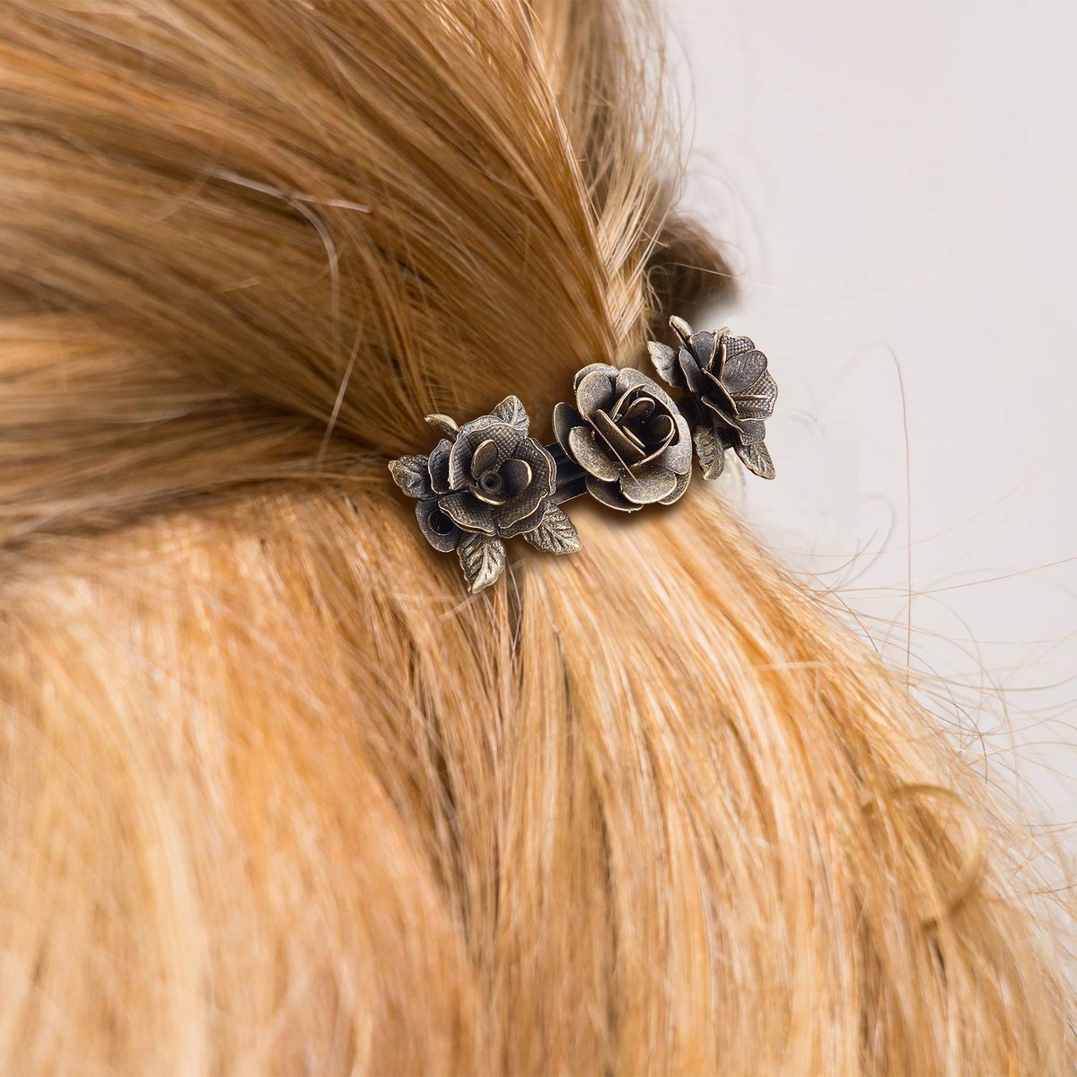 WILLBOND 6-Piece Vintage Hair Barrettes - Retro French Flower Metal Clips for Women - görsel 9