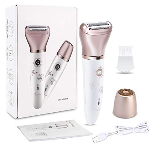 RenFox Electric Razor for Women - Painless 2-in-1 Shaver, Wet & Dry, Rechargeable, Rose Gold Avelisse