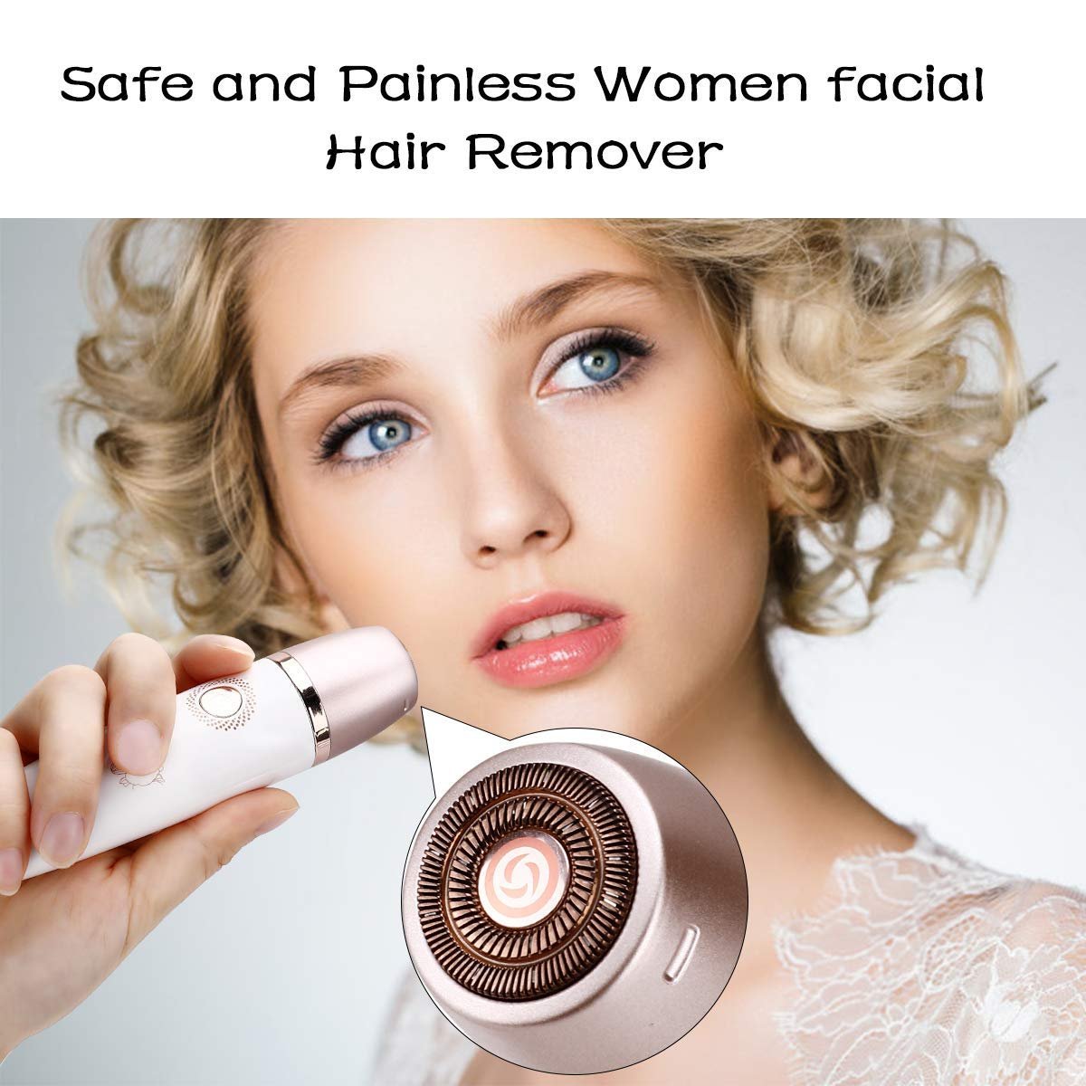 RenFox Electric Razor for Women - Painless 2-in-1 Shaver, Wet & Dry, Rechargeable, Rose Gold Avelisse