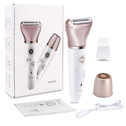 RenFox Electric Razor for Women - Painless 2-in-1 Shaver, Wet & Dry, Rechargeable, Rose Gold Avelisse