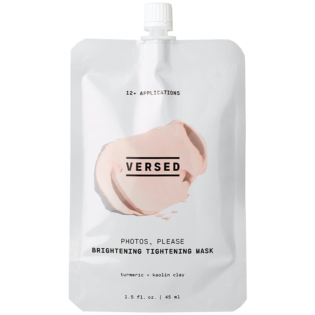 Versed Photos, Please - Tightening & Brightening Turmeric Face Mask with Kaolin Clay | Pore-Tightening, Hydrating, Exfoliating Mask for Blackheads & Uneven Skin Tone (1.5 fl oz) - görsel 1