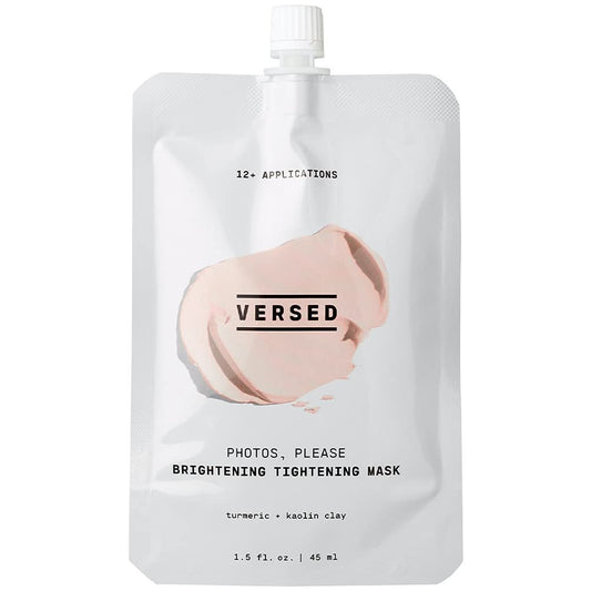 Versed Photos, Please - Tightening & Brightening Turmeric Face Mask with Kaolin Clay | Pore-Tightening, Hydrating, Exfoliating Mask for Blackheads & Uneven Skin Tone (1.5 fl oz)