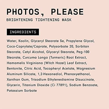 Versed Photos, Please - Tightening & Brightening Turmeric Face Mask with Kaolin Clay | Pore-Tightening, Hydrating, Exfoliating Mask for Blackheads & Uneven Skin Tone (1.5 fl oz)
