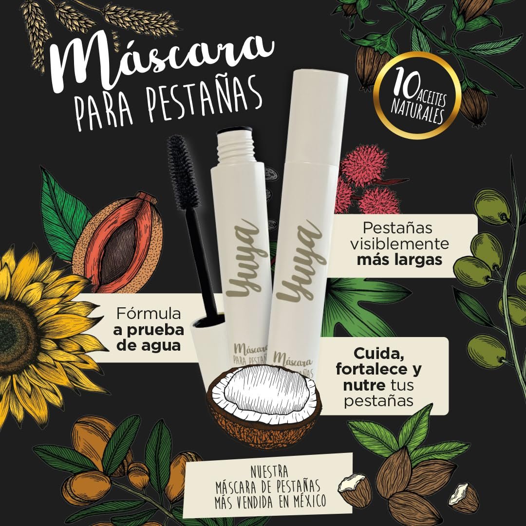 YuYa Cruelty-Free Natural Oil Mascara – Burgundy – Long Voluminous Lashes Avelisse