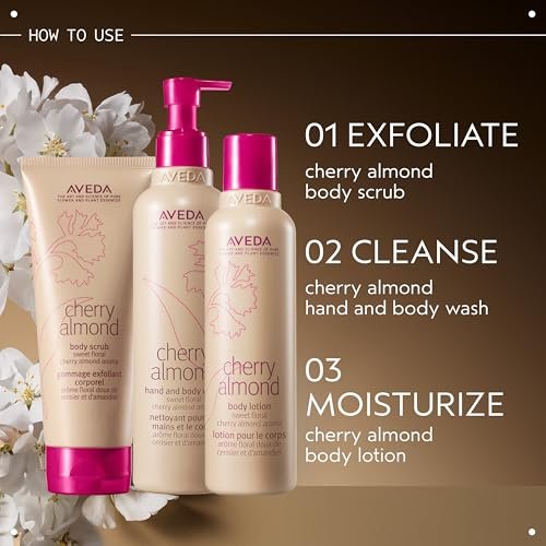 Aveda Cherry Almond Body Lotion – Sweet Almond Oil & Cherry Blossom Extract – 6.7 fl oz Avelisse