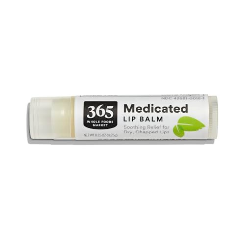 365 by Whole Foods Market Medicated Lip Balm – Soothing Relief for Dry Chapped Lips, 0.15 oz - görsel 2
