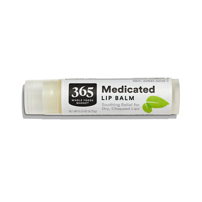 365 by Whole Foods Market Medicated Lip Balm – Soothing Relief for Dry Chapped Lips, 0.15 oz