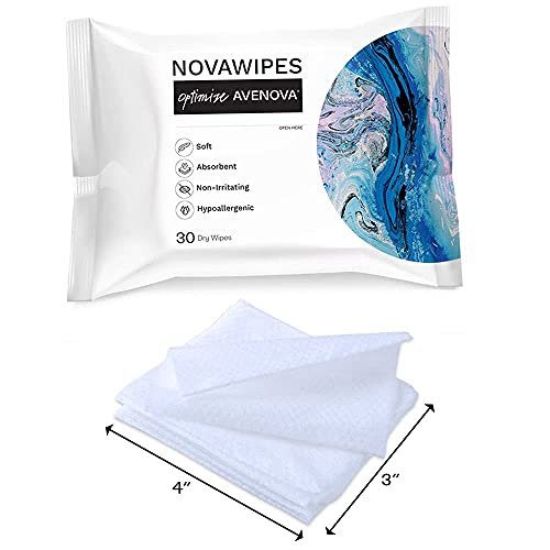 Avenova NovaWipes Dry Eyelid Wipes – Non-Irritating, Durable & Absorbent Multi-Layer Cleansing Wipes for Use with Avenova Spray, 30 Count - görsel 7