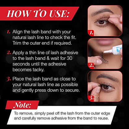 Ardell Demi Wispies False Eyelashes Multipack – Natural Wispy Lashes with Invisiband, 6 Pairs (Pack of 2), Black Avelisse