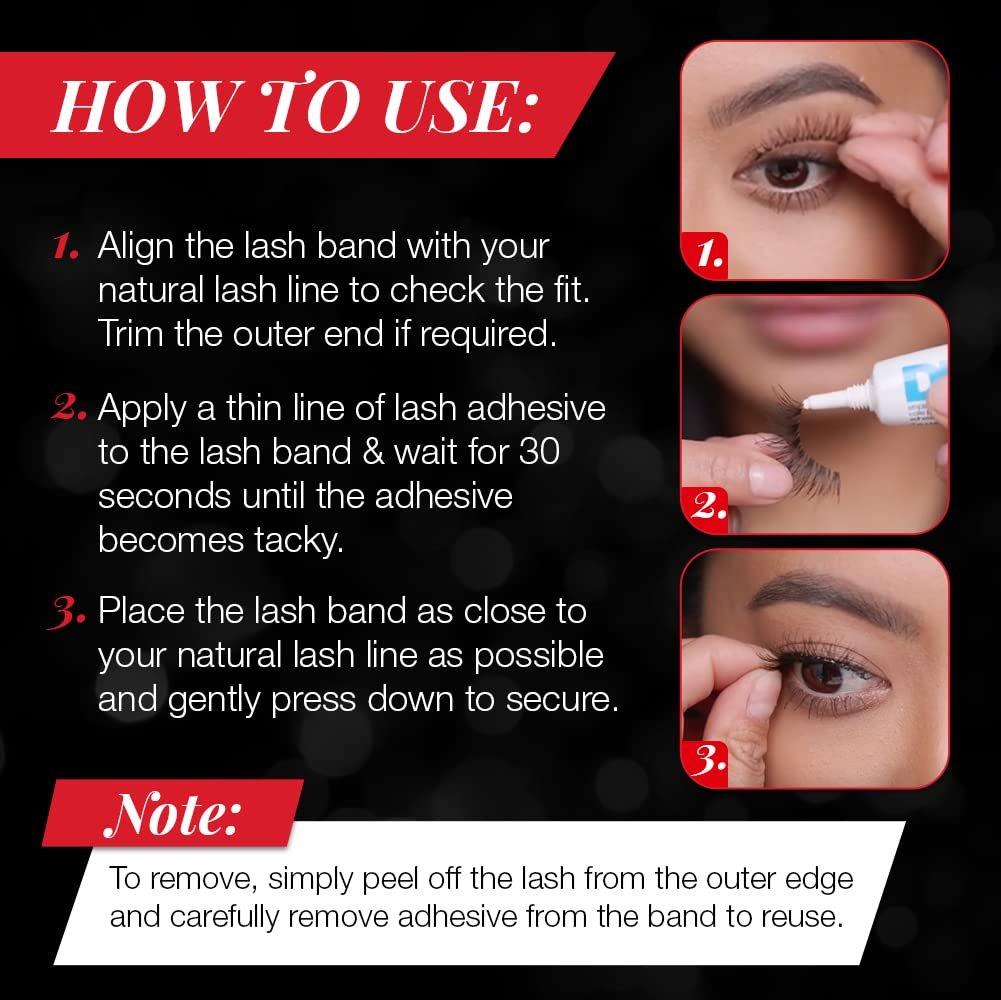Ardell Demi Wispies False Eyelashes Multipack – Natural Wispy Lashes with Invisiband, 6 Pairs (Pack of 2), Black Avelisse