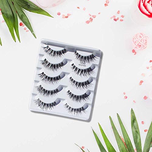 Ardell Demi Wispies False Eyelashes Multipack – Natural Wispy Lashes with Invisiband, 6 Pairs (Pack of 2), Black Avelisse