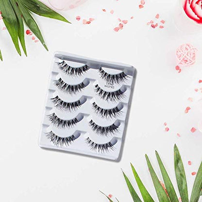 Ardell Demi Wispies False Eyelashes Multipack – Natural Wispy Lashes with Invisiband, 6 Pairs (Pack of 2), Black Avelisse