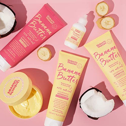 Umberto Giannini Coily Banana Butter Repair + Restore Leave-in Conditioner - Vegan & Cruelty Free, 97% Natural, 6.76 Fl Oz Avelisse