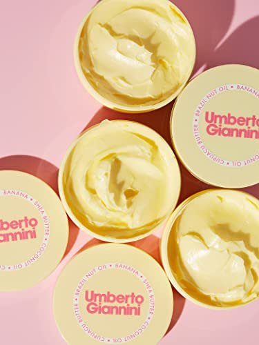 Umberto Giannini Coily Banana Butter Repair + Restore Leave-in Conditioner - Vegan & Cruelty Free, 97% Natural, 6.76 Fl Oz Avelisse