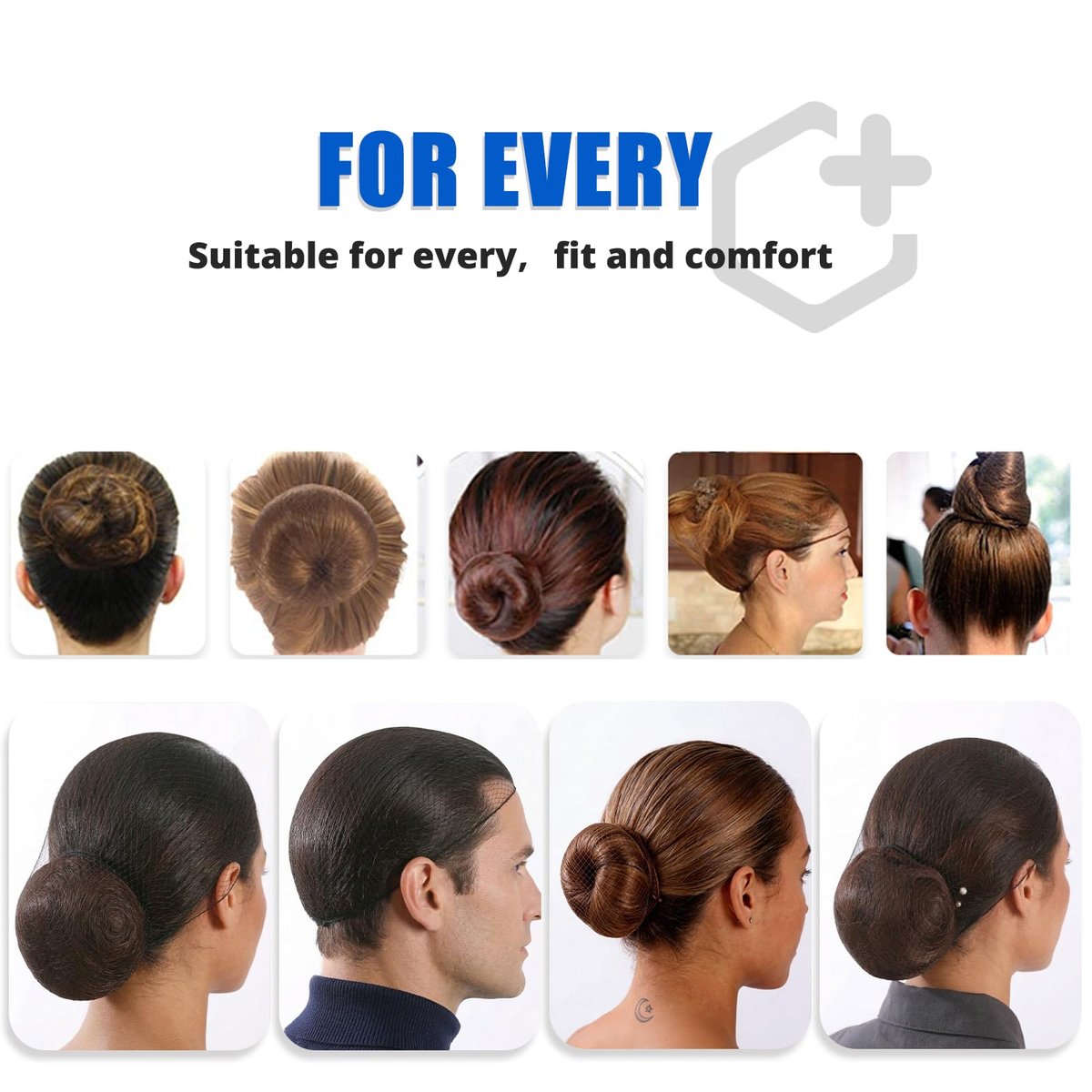 Smilco 100 Pcs 26 Inches Hair Nets - Elastic Invisible Mesh Wig Nets for Hair Bun, Ballet, Kitchen, Food Service (Black) - görsel 13