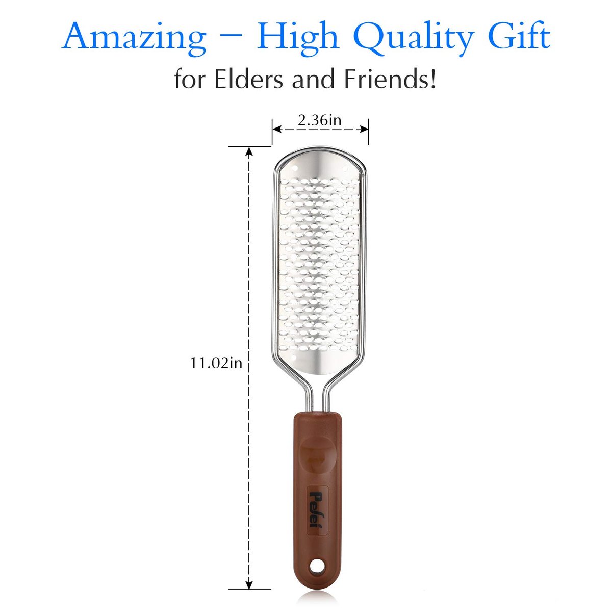Professional Pedicure Foot File - Colossal Stainless Steel Detachable Foot Scrubber for Wet & Dry Feet - görsel 13