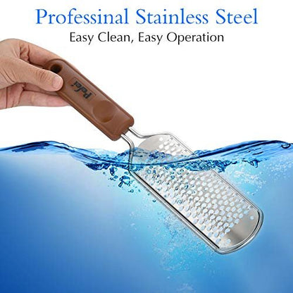 Professional Pedicure Foot File - Colossal Stainless Steel Detachable Foot Scrubber for Wet & Dry Feet