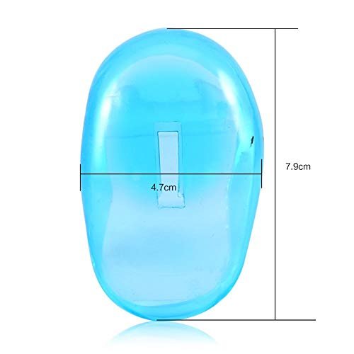 2-Pack Reusable Ear Covers for Hair Dye & Dryer – Plastic Anti-Staining Shield for Salon or Home Use (Blue) - görsel 8