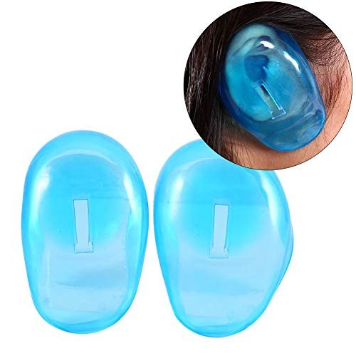 2-Pack Reusable Ear Covers for Hair Dye & Dryer – Plastic Anti-Staining Shield for Salon or Home Use (Blue) - görsel 2