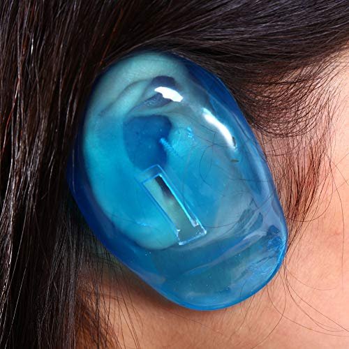 2-Pack Reusable Ear Covers for Hair Dye & Dryer – Plastic Anti-Staining Shield for Salon or Home Use (Blue) - görsel 6