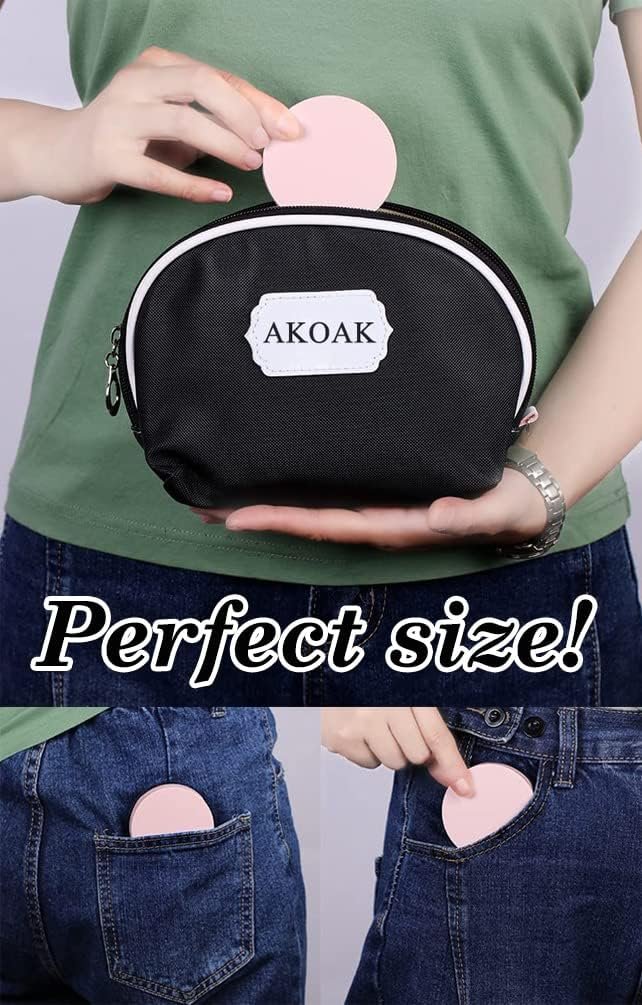 AKOAK 10 ml Empty Loose Powder Compact Container – No Leaks, Reusable Plastic Case with Sponge Puff & Elastic Net Sifter (Pink, 1 Pack) - görsel 10