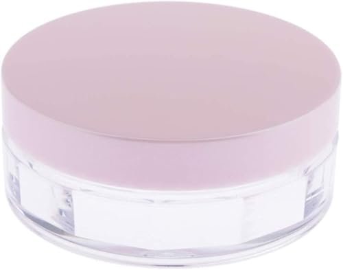 AKOAK 10 ml Empty Loose Powder Compact Container – No Leaks, Reusable Plastic Case with Sponge Puff & Elastic Net Sifter (Pink, 1 Pack) - görsel 2