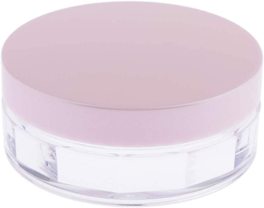 AKOAK 10 ml Empty Loose Powder Compact Container – No Leaks, Reusable Plastic Case with Sponge Puff & Elastic Net Sifter (Pink, 1 Pack) - görsel 3