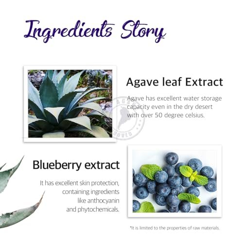 Petitfee Agave Cooling Hydrogel Face Mask 5ea - Quick Calming Facial Mask with Blue Energy Complex, Agave, Blueberry, Eggplant, Caffeine Extracts, Moisturizing, Soothing Care - görsel 6