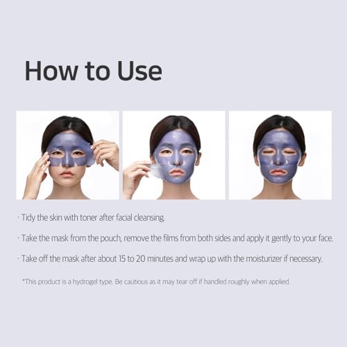 Petitfee Agave Cooling Hydrogel Face Mask 5ea - Quick Calming Facial Mask with Blue Energy Complex, Agave, Blueberry, Eggplant, Caffeine Extracts, Moisturizing, Soothing Care - görsel 16
