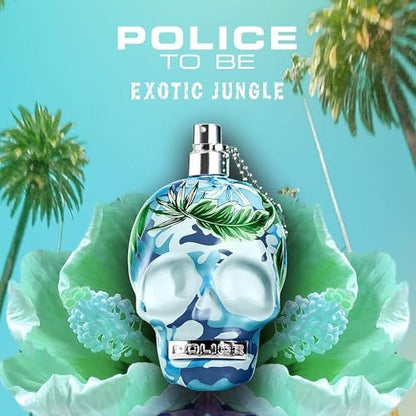 POLICE To Be Exotic Jungle For Man Eau de Toilette 2.5 oz | Sparkling Bergamot & Juicy Mandarin | Vetiver & Cedarwood Base
