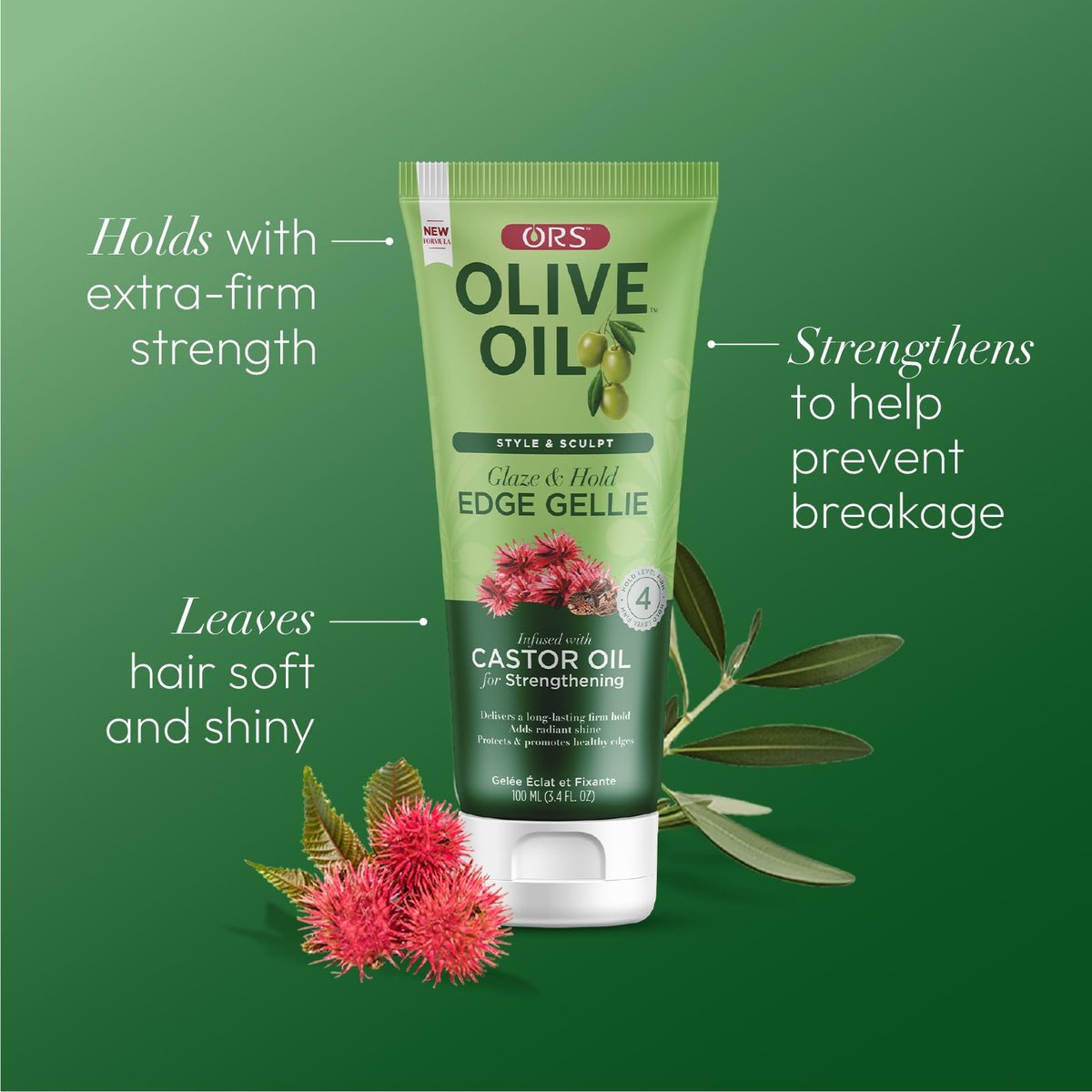 ORS Style & Sculpt Edge Gellie with Castor Oil for Strengthening - 3.5 oz - görsel 11