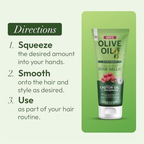 ORS Style & Sculpt Edge Gellie with Castor Oil for Strengthening - 3.5 oz - görsel 10